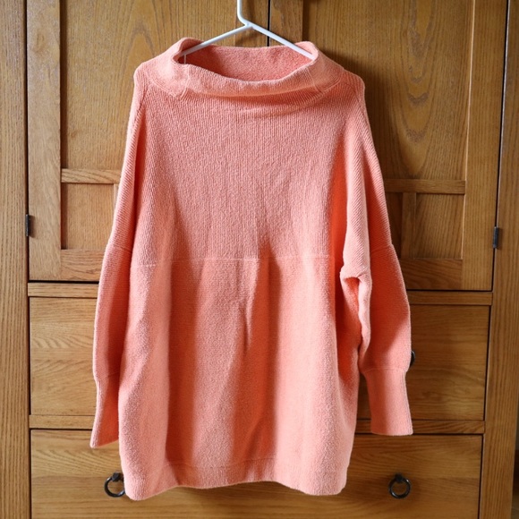 Free People Boho Ottoman Slouchy Tunic Sweater in Tangerine Womens Size Small - Picture 10 of 12